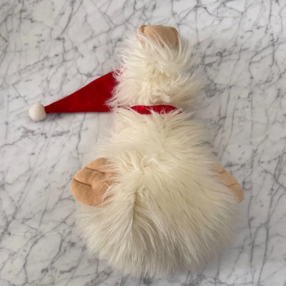 GANZ googles Heritage Collection White Fluffy Platypus Stuffie Santa Hat